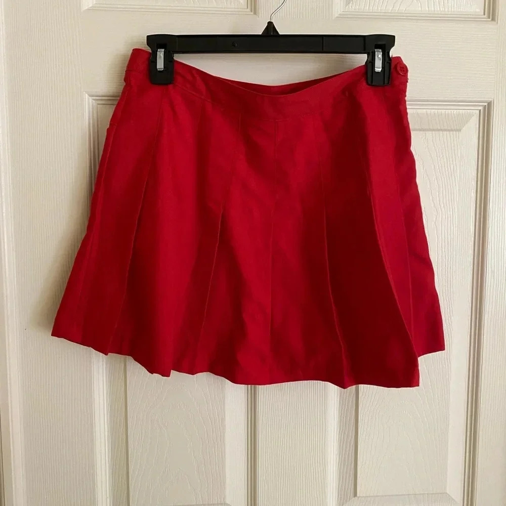 Rue21 red pleated skirt medium NWT